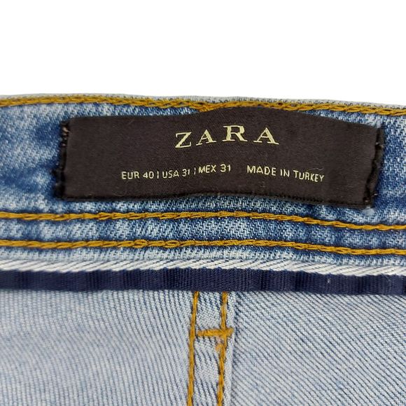 Zara Man Jeans Premium Denim Mens 31x30 Blue Skinny Stretch Cotton Blend - Picture 10 of 11